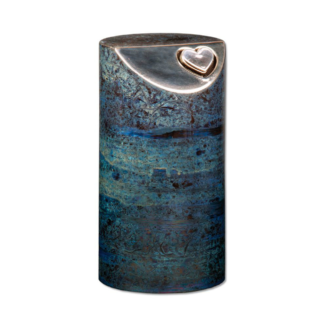 Gedenkartikelen Zuil urn Multi-Colour van keramiek met hart (5000ml)