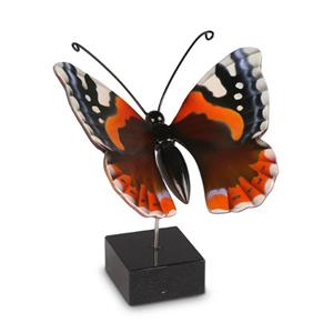 Gedenkartikelen Vlinder urn Atalanta met rood-bruine tinten + witte vlekken