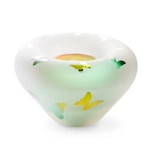 Eeuwige Roos T-light mini urn Gold-Green met vlindertjes (45ml)