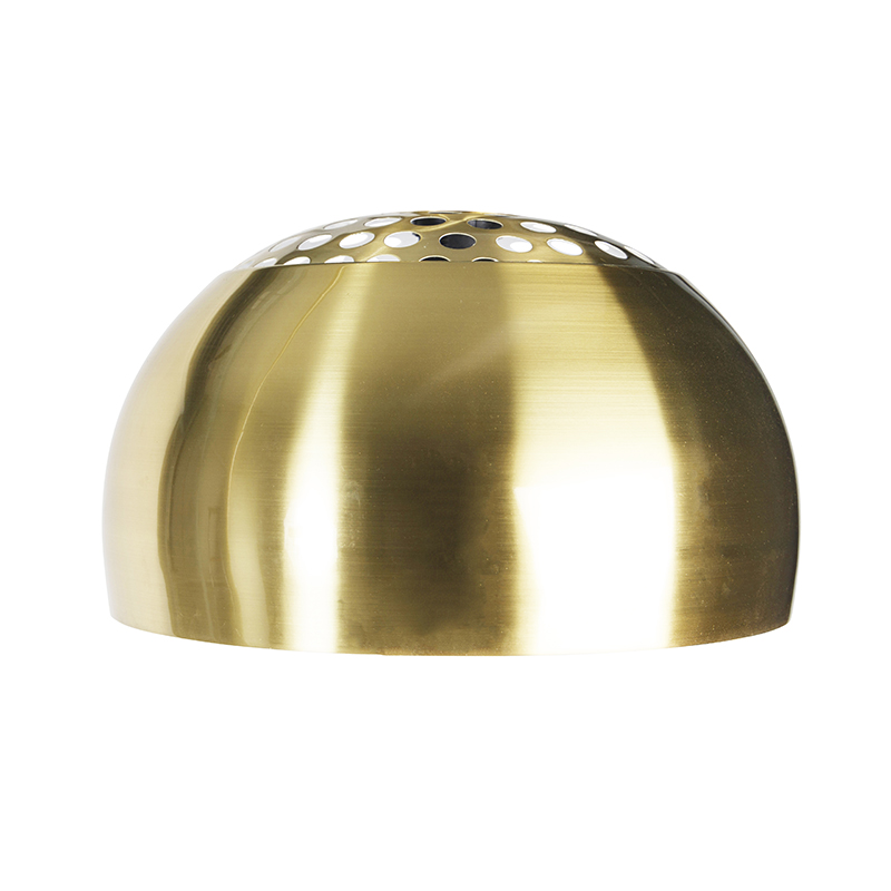 qazqa Bogenlampe xxl Schirm Messing - Gold/Messing