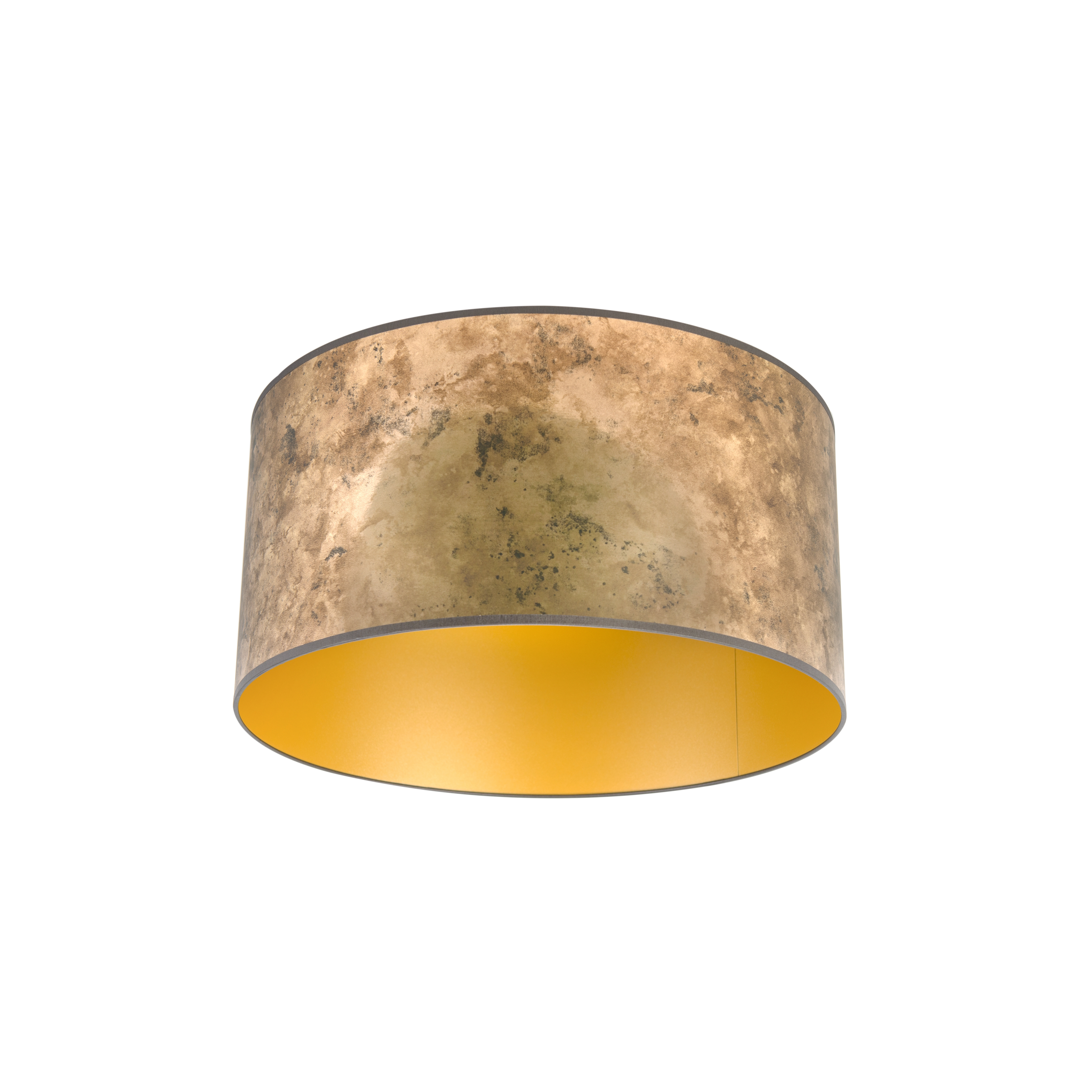 qazqa Lampenschirm Bronze 50/50/25 mit goldenem Interieur - Bronze
