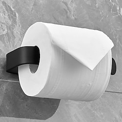 Light in the box toiletrolhouder aluminium materiaal badkamer wandgemonteerd toiletrolpapier enkele staaf zwart 1 st