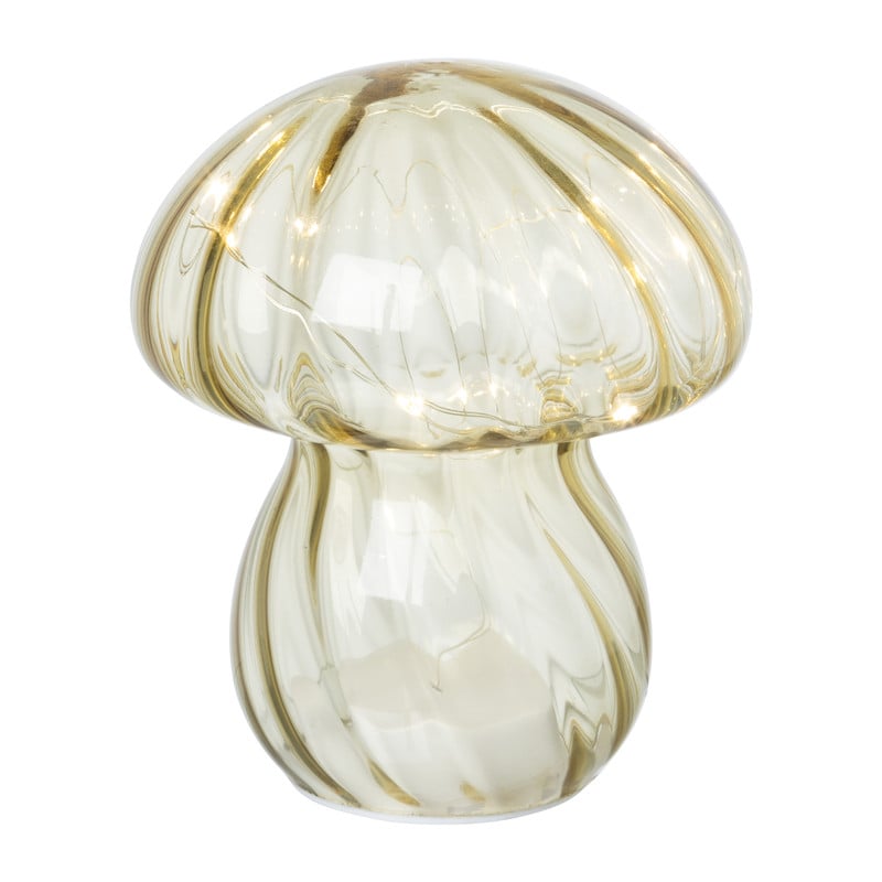 Xenos Tafellamp paddenstoel - geel - ø13x15 cm