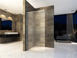 aloni Walk In Dusche Begehbare Duschwand Glas Duschabtrennung Duschtrennwand Glastrennwand Glaswand mit NANO-Beschichtung (BxH) 1400 x 2000 mm - Klar