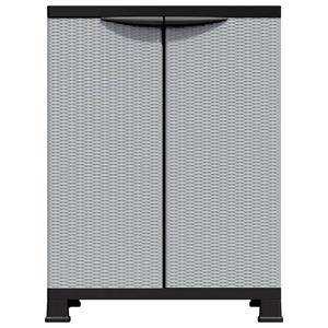 vidaXL Fächerschrank Kunststoffschrank 68x39x92 cm Rattan-Design (1-St)