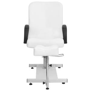 vidaXL Salonstoel met voetenbankje 127x60x98 cm kunstleer wit