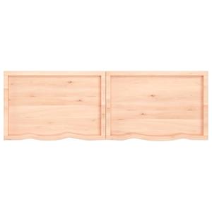 vidaXL Wandschap 180x60x(2-4) cm onbehandeld massief eikenhout