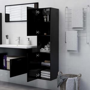 bonnevie Badezimmerschrank,Badschrank Schwarz 30x30x130 cm Holzwerkstoff vidaXL