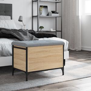 bonnevie Sitzbank mit Stauraum Sonoma-Eiche 62x42x45 cm Holzwerkstoff Vidaxl Braun