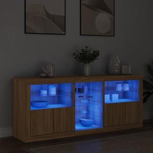 vidaXL Dressoir met LED-verlichting 162x37x67 cm sonoma eikenkleurig