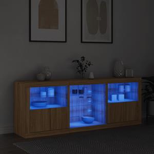 vidaXL Dressoir met LED-verlichting 181,5x37x67 cm sonoma eikenkleurig