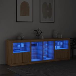 vidaXL Dressoir met LED-verlichting 202x37x67 cm sonoma eikenkleurig