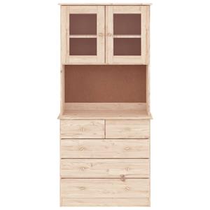 vidaXL Hoge kast ALTA 77x35x165 cm massief grenenhout