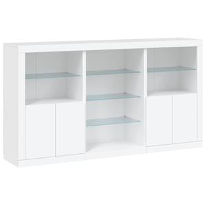 vidaXL Dressoir met LED-verlichting 181,5x37x100 cm wit