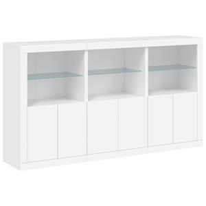 vidaXL Dressoir met LED-verlichting 181,5x37x100 cm wit