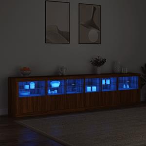 vidaXL Dressoir met LED-verlichting 283x37x67 cm bruineikenkleurig