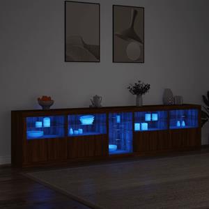 vidaXL Dressoir met LED-verlichting 283x37x67 cm bruineikenkleurig