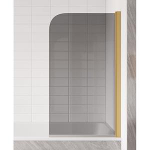 Badplaats Badwand Torino 80 X 140 Cm - Rookglas - Goud - Nano Coating