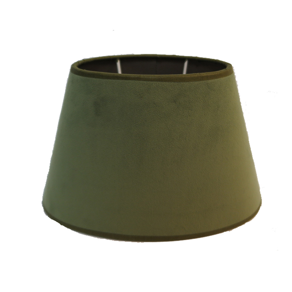 Countrylifestyle Lampenkap Velours Rond Groen 30