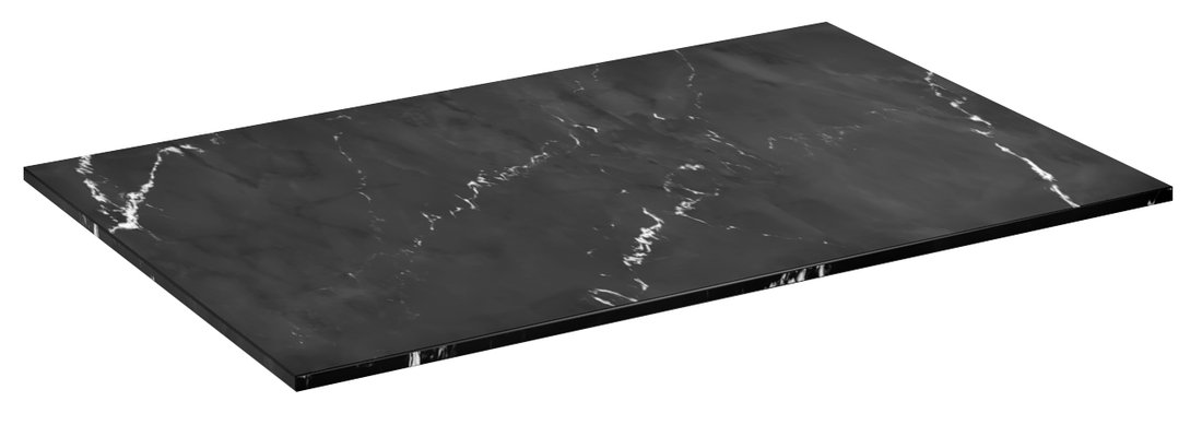 Sapho Skara wastafelblad solid surface 80cm zwart