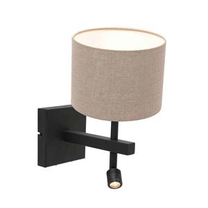 Steinhauer Wandlamp Stang | 2-lichts | draai-&kantelbaar | 20x25x27 cm | grijs-zwart