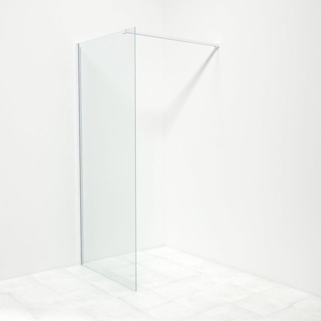 Saniclass Bellini inloopdouche - 90x200cm - helder glas - mat wit sw203908/sw295908