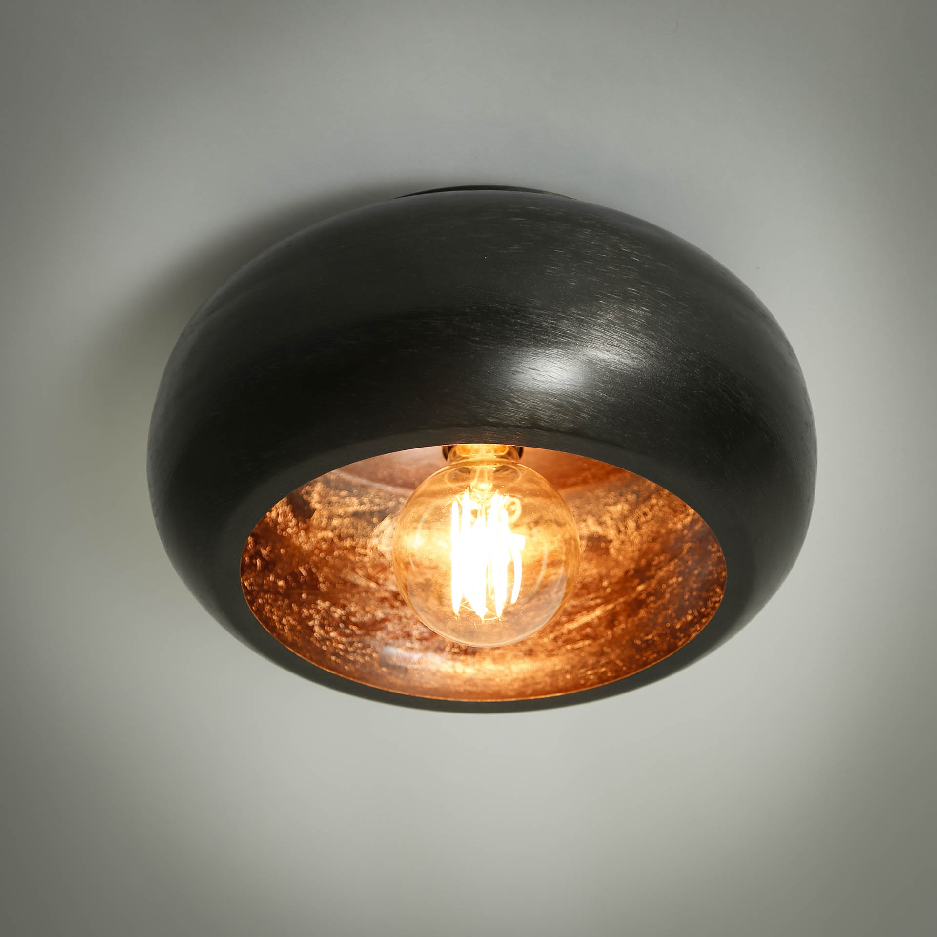 Luce VELO Plafondlamp Sky | 1 lichts |Ø 34 cm | Zwart nikkel