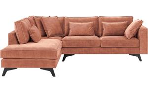 Goossens Bank Chambre roze, stof, 2,5-zits, elegant chic met ligelement links