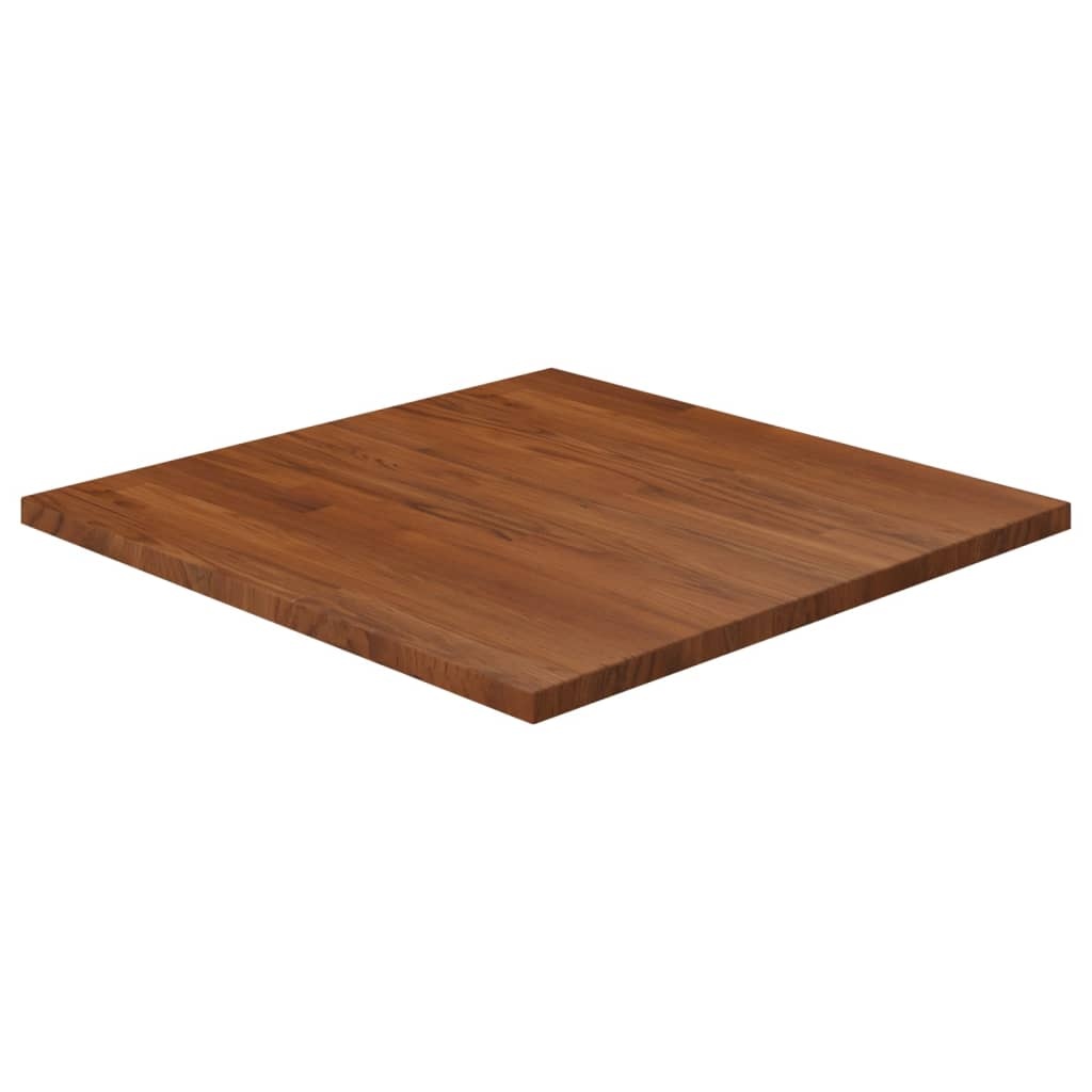Bonnevie - Tischplatte Quadratisch Dunkelbraun 70x70x2,5cm Eiche Behandelt vidaXL48506