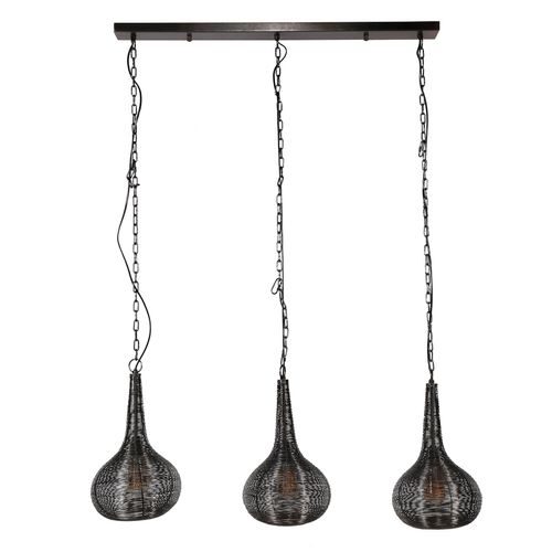 Hoyz Collection Hoyz - Hanglamp Wire Kegel - 3 Lampen - Transparant - Grijs