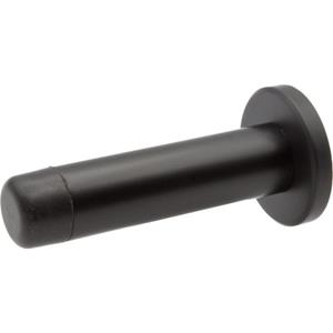 Merkloos Deurstopper Zwart - 70mm - Wandbevestiging