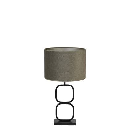 Light & Living Tafellamp Lutika|Vandy - Zwart|Olijf groen - Ã30x67cm