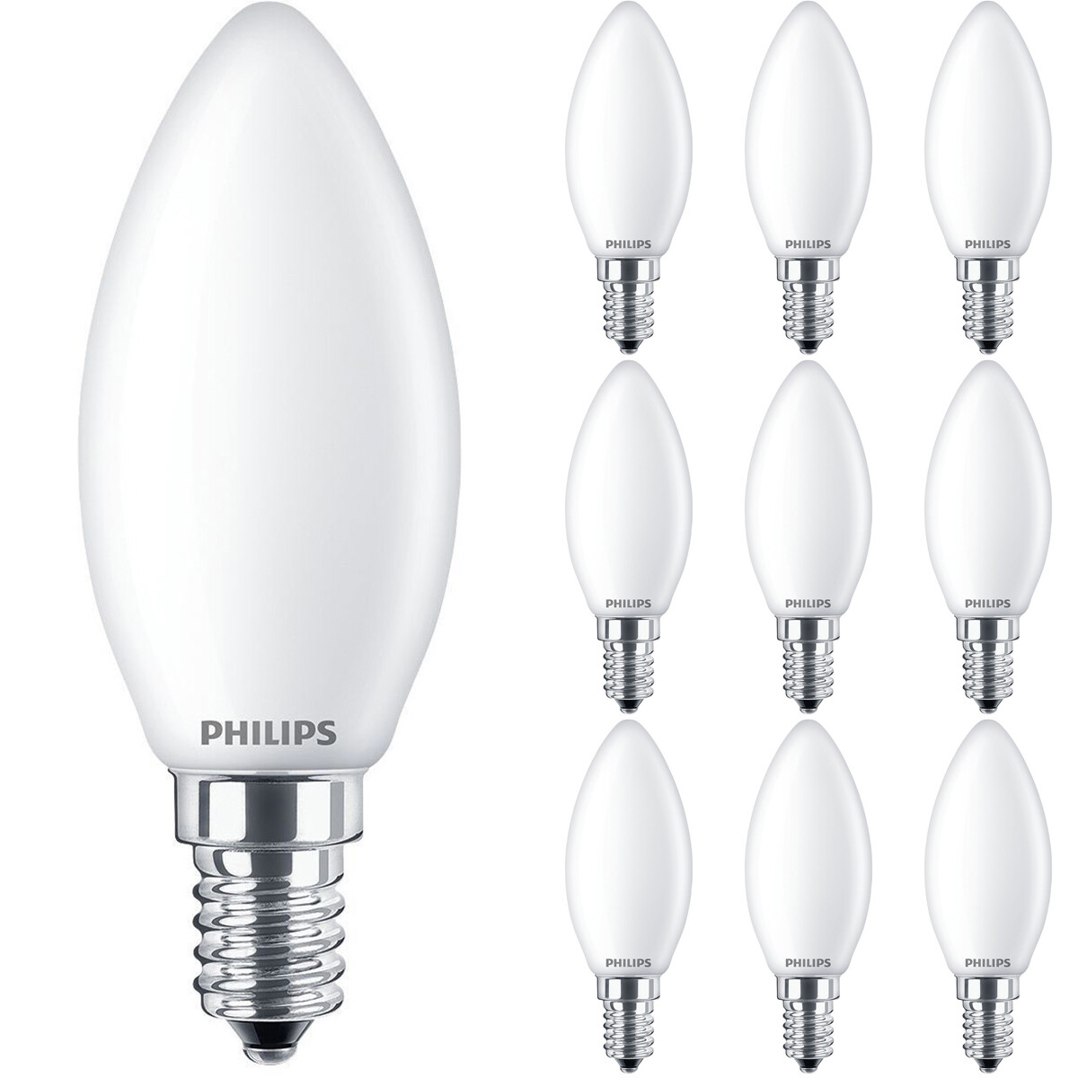 PHILIPS  LED Lamp E14 10 Pack - Corepro LEDcandle E14 Mat 2.2W 250lm - 927 Zeer Warm Wit 2700K | Vervangt 25W
