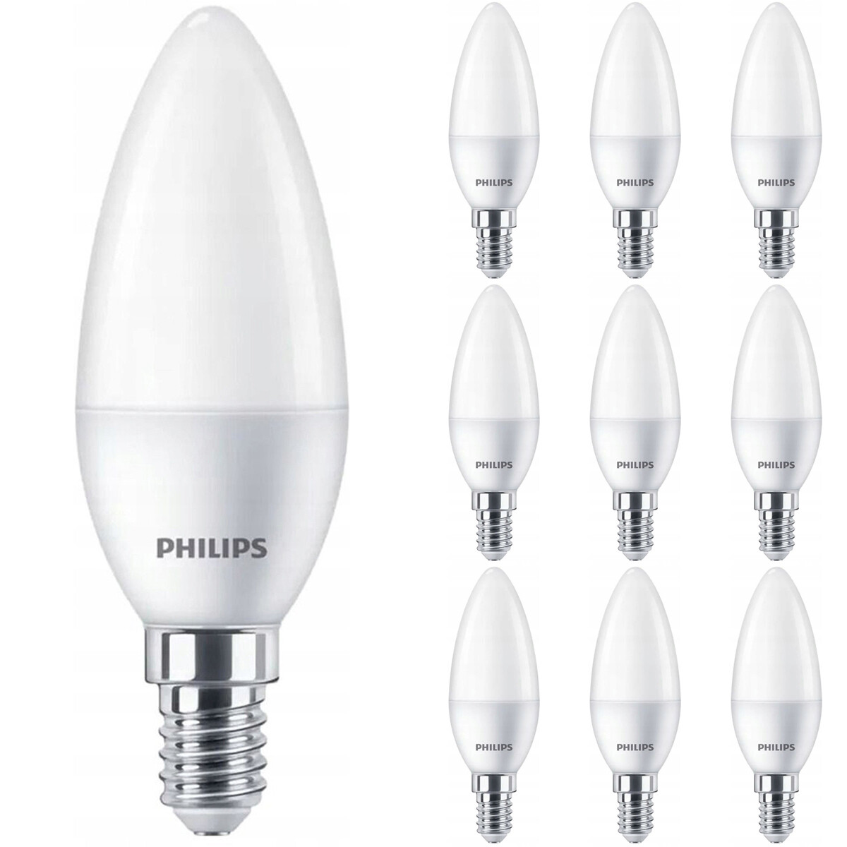 PHILIPS  LED Lamp E14 10 Pack - Corepro LEDcandle E14 Mat 2.8W 250lm - 840 Natuurlijk Wit 4000K | Vervangt 25W