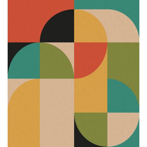 ESTAhome Fotobehang Cirkels In Bauhaus Stijl Multicolor - 250 X 279 Cm - 159370