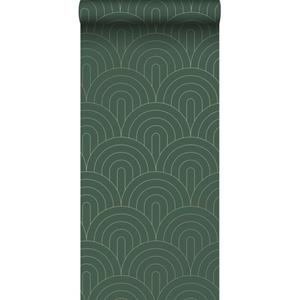 ESTAhome Behang Art Deco Motief Smaragd Groen - 0.53 X 10.05 M - 139744