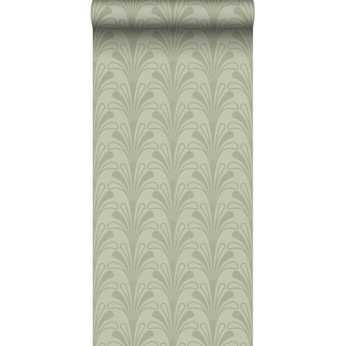 Origin Wallcoverings Behang Art Deco Motief Vergrijsd Groen - 50 X 900 Cm - 347970