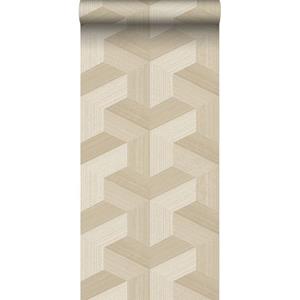 Origin Wallcoverings Eco-texture Vliesbehang Grafisch 3d Motief Beige - 50 X 900 Cm