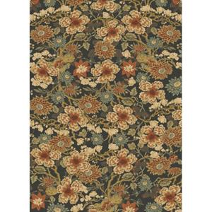 ESTAhome Fotobehang Bloemen Blauw, Terracotta En Groen - 2 X 2.79 M - 159412