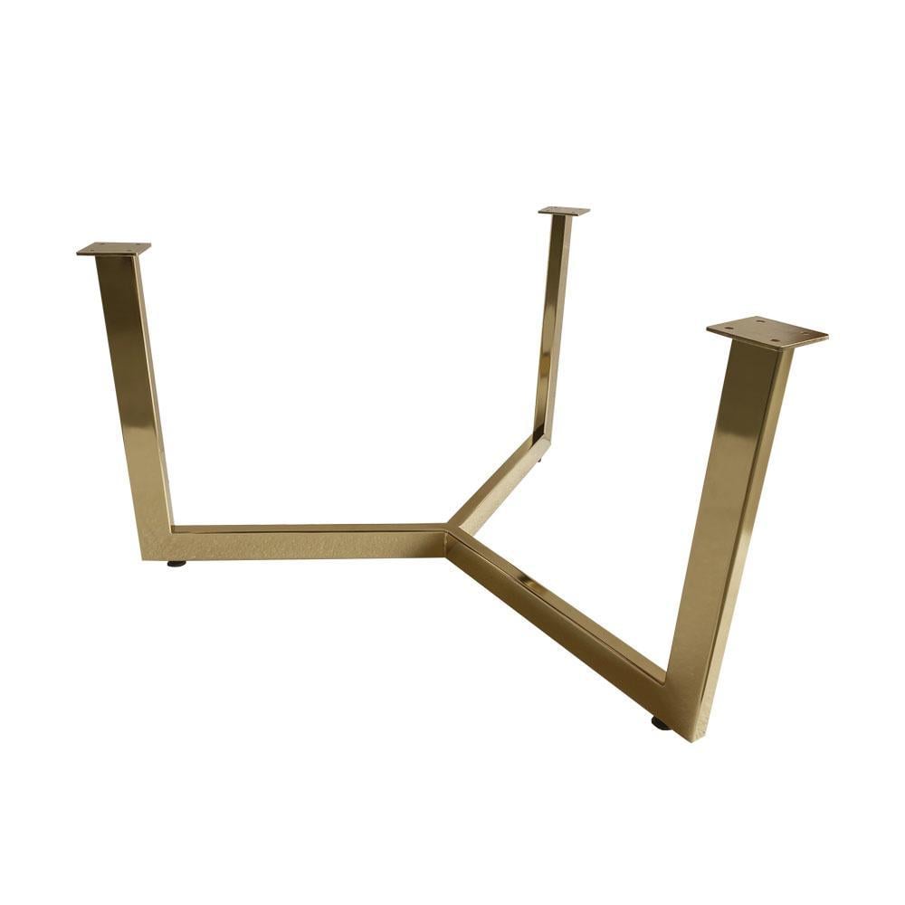 Furniture Legs Europe Goudkleurige salontafel onderstel hoogte 43 cm en diameter 73 cm (40 x 20 mm)