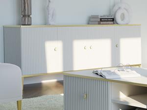 Mobistoxx Dressoir PEGASUS 4 deuren wit/goud