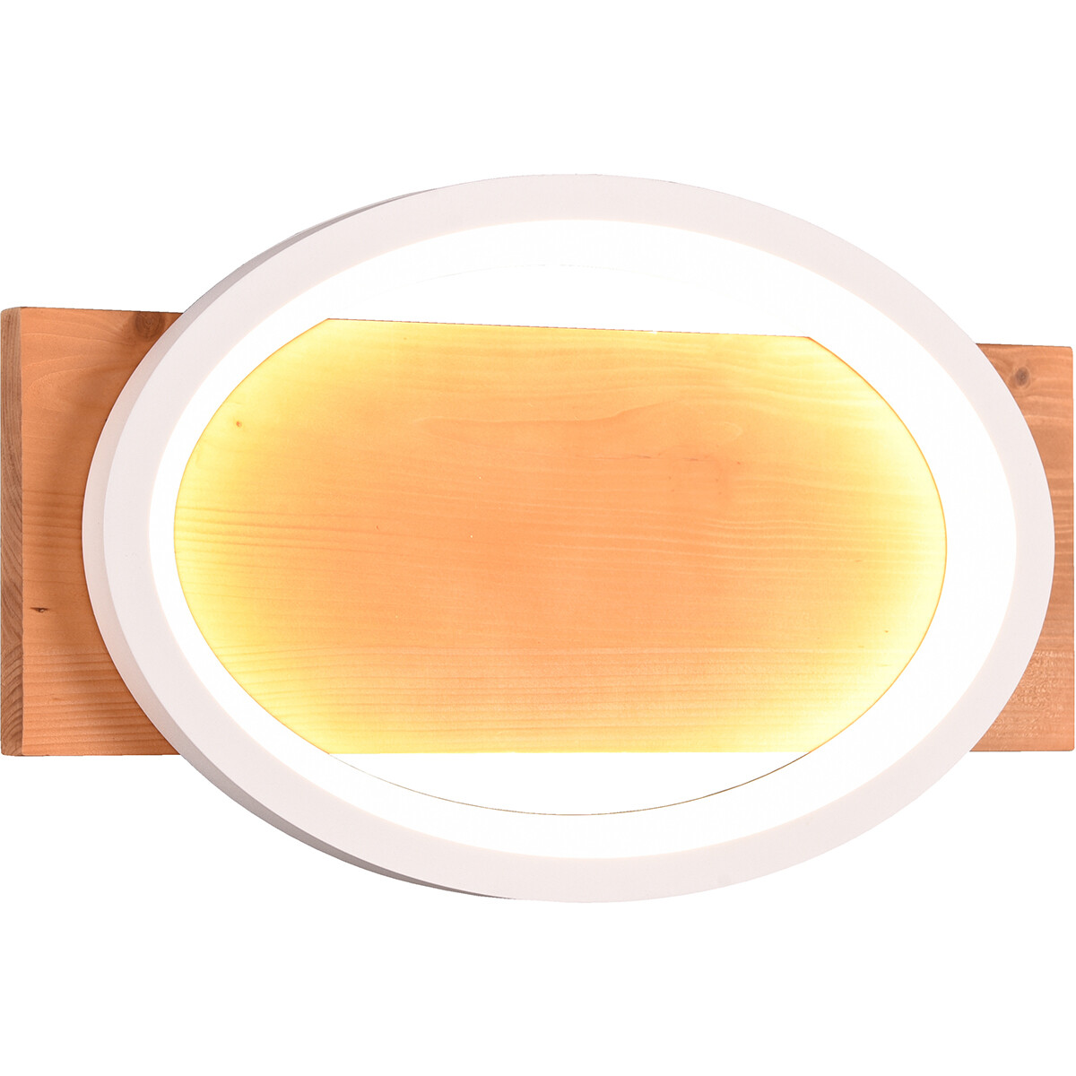 BES LED LED Wandlamp - Wandverlichting - Trion Bara - 16W - Warm Wit 3000K - Dimbaar - Rechthoek/Ovaal - Mat Wit - Metaal