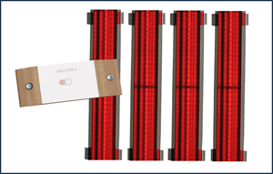 Set infrarood lampen met robax, 4 st. incl. besturing