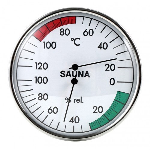 Sauna Thermometer en hygrometer 160mm
