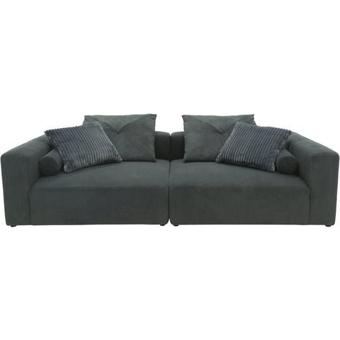 INOSIGN Big-Sofa "Suyana mit Federkern, B/T/H: 304/135/69 cm, Zierkissen + Kissenrollen"