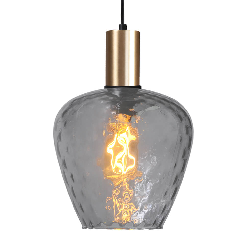 Masterlight Hanglamp goud Porto met Diamond smoke glas - Ø 21cm 2710-05-02-5