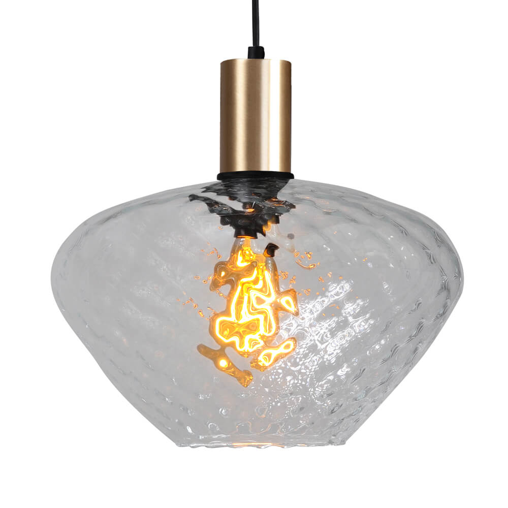 Masterlight Hanglamp goud Porto met Blossom clear glas - Ø 30cm 2710-05-02-7