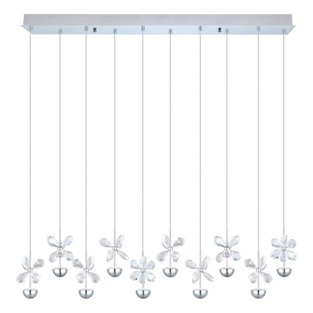 Stars of Light Unieke hanglamp Pianopoli bloemetjes chroom 93663