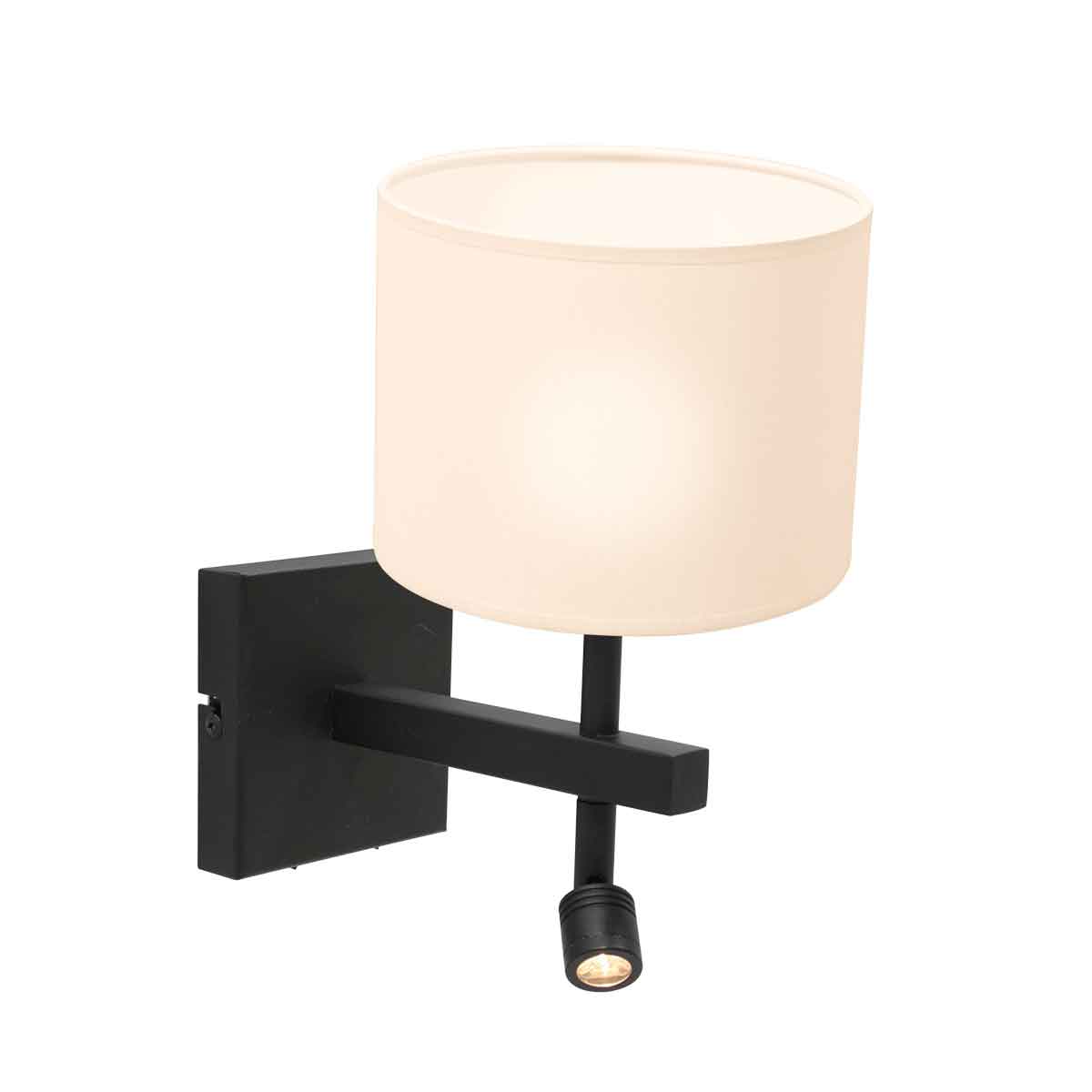 Steinhauer Wandlamp Stang | 2-lichts | draai-&kantelbaar | 20x25x27 cm | wit/zwart