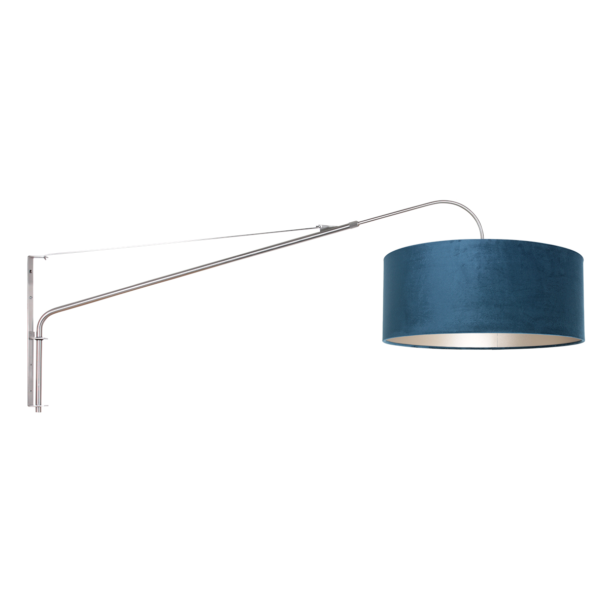 Steinhauer Hanglamp Sparkled light | 1-lichts |Ø 50 cm | blauw&mat zwart